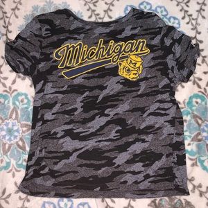 Black & Gray Camo UofM Shirt!